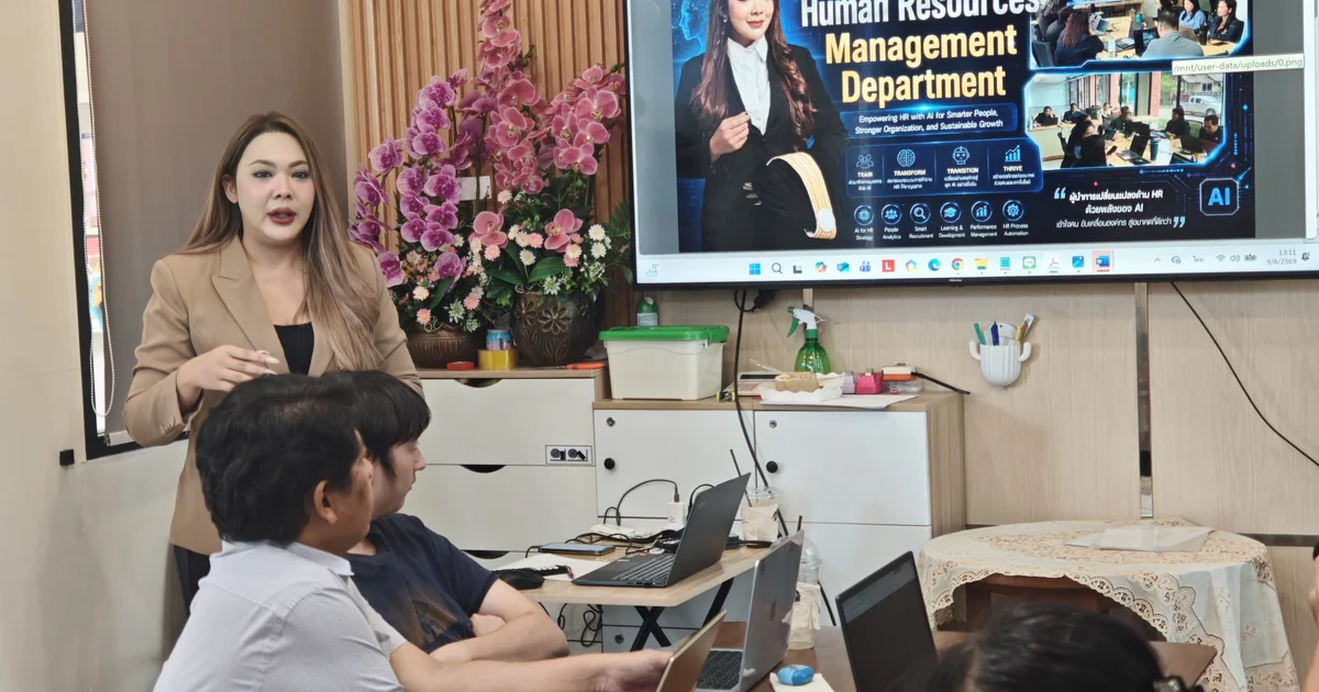 ภาพบรรยากาศอบรมคอร์ส Gemini Deep Research & NotebookLM รุ่น 6